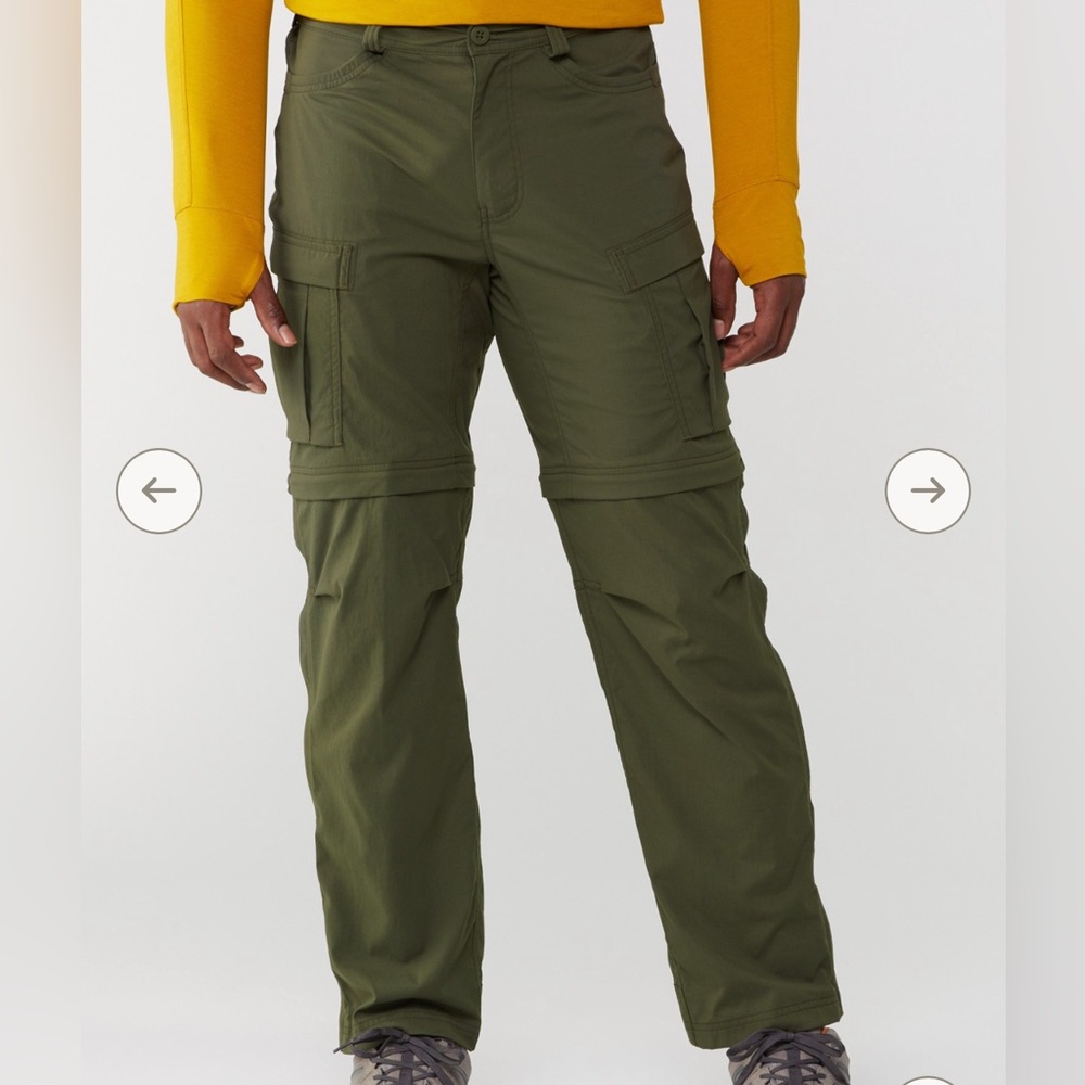 NWT REI Sahara Convertible Pants - Men's Army green Convertible Cargo Pants